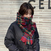 超保暖~2021新款东大门复古风格子围巾女秋冬季百搭针织披肩两用 商品缩略图0