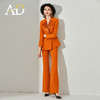 AD秋装两件套洋气女总裁西装正装气质显瘦微喇裤高端醋酸职业套装 商品缩略图2