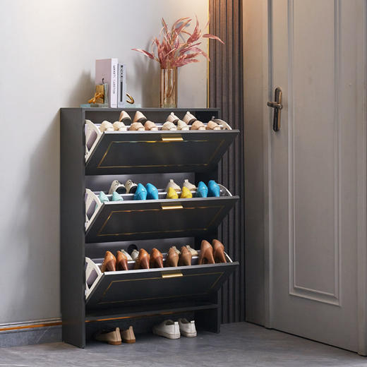 【自行组装】翻斗鞋柜超薄17cm门口大容量玄关柜经济型简约收纳储物柜鞋架 商品图4