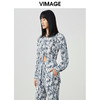 VIMAGE/纬漫纪春季新款抽象印花设计小众衬衣上衣V1709313 商品缩略图3
