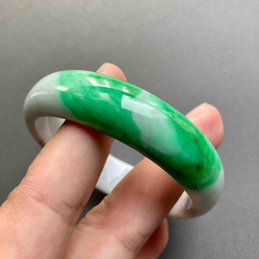 糯种阳绿辣色翡翠手镯56 商品图10
