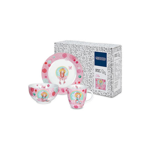 德国原产Könitz水杯餐盘饭碗 莉莉菲公主餐具3件套 商品图1