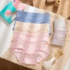 （一盒两条）60支精梳棉彩纱大版高腰蕾丝收腹女士净色大版内裤2871/2881/92881/12863 商品缩略图6