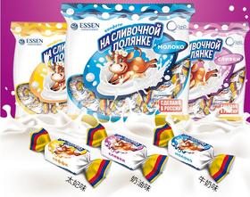 【中欧班列精选】WWJ俄罗斯QQZP奶油味糖果 太妃味糖果 原味糖果 三种口味500g