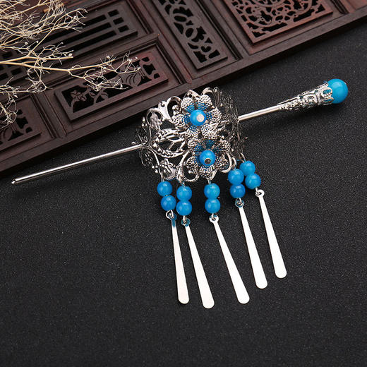 包邮古装cos古风头饰发饰表演写真汉服饰古典束发流苏对发夹发簪 商品图3