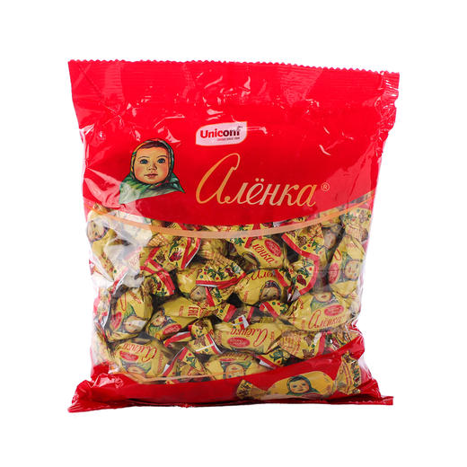 【中欧班列精选】WWJ 俄罗斯进口爱莲巧大头娃娃经典系列水果牛奶味夹心糖500g 商品图0