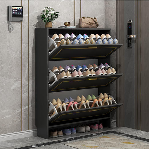 【包安装】意式轻奢超薄翻斗鞋柜17cm家用门口大容量收纳防尘简约现代入户柜 商品图3