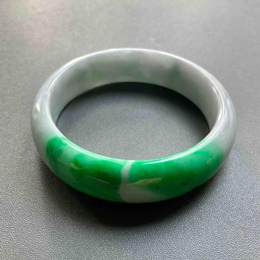 糯种阳绿辣色翡翠手镯56 商品图3