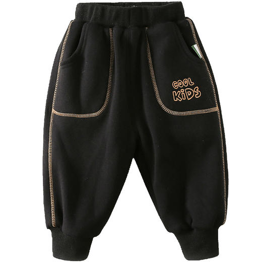 【简约时尚 一条暖过冬】儿童休闲裤2021秋装新品女童宝宝休闲加绒加厚保暖长裤束脚运动裤 商品图4