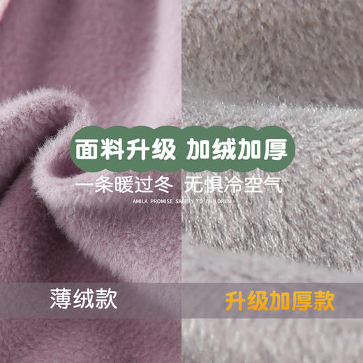 【简约时尚 一条暖过冬】儿童休闲裤2021秋装新品女童宝宝休闲加绒加厚保暖长裤束脚运动裤 商品图3