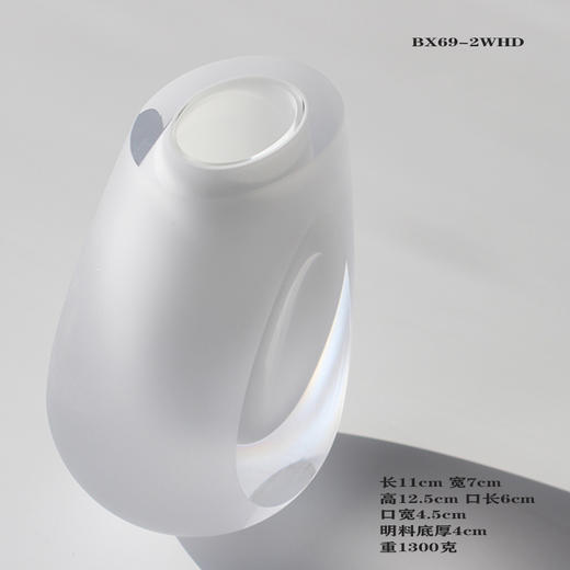 2021.12月新款 斜口加厚磨砂玻璃小花瓶 商品图6