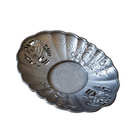 茶香记 锡制锤纹杯垫 古锡镂空 樱花杯垫  神鸟杯垫 茶道零配 杯托 商品图4