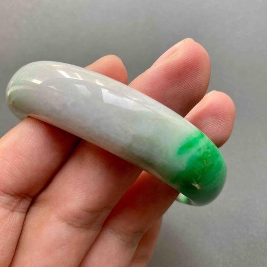 糯种阳绿辣色翡翠手镯56 商品图9