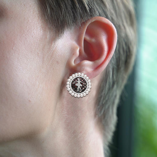 Royal Ballet皇家芭蕾系列｜黑色芭蕾蕾丝耳钉 商品图1