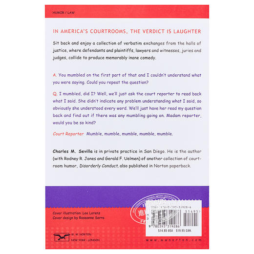 【中商原版】法庭上的混乱 英文原版 Disorder in the Court 商品图1