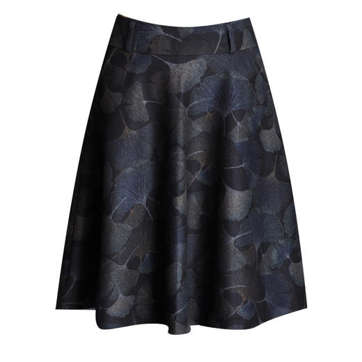 花色半身裙女秋冬新款高腰a字裙百褶裙中长款气质伞裙  TY9150 商品图5