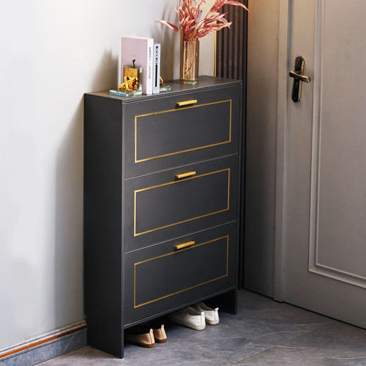 【自行组装】翻斗鞋柜超薄17cm门口大容量玄关柜经济型简约收纳储物柜鞋架 商品图5