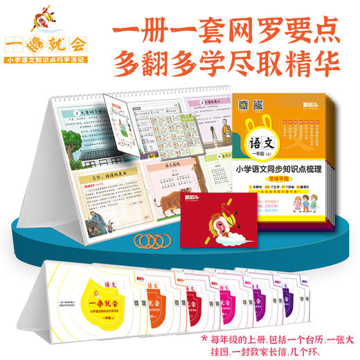 一翻就会：小学语文+人教版小学英语 知识点巧学活记（日历+思维导图） 商品图0