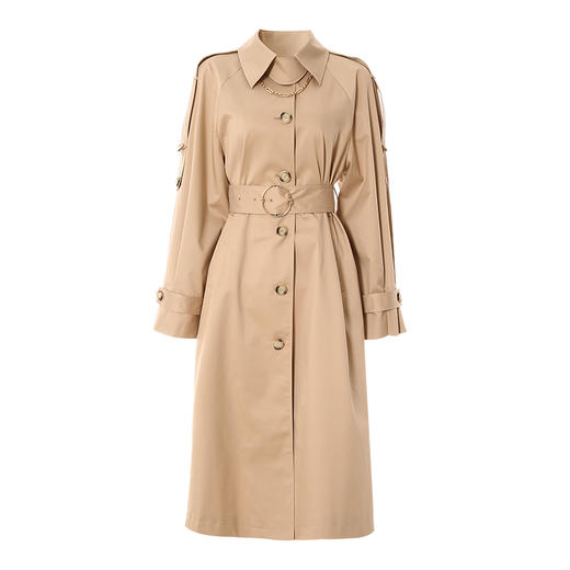 VIMAGE/纬漫纪春季新款束腰帅气中长款风衣外套V1704302 商品图4