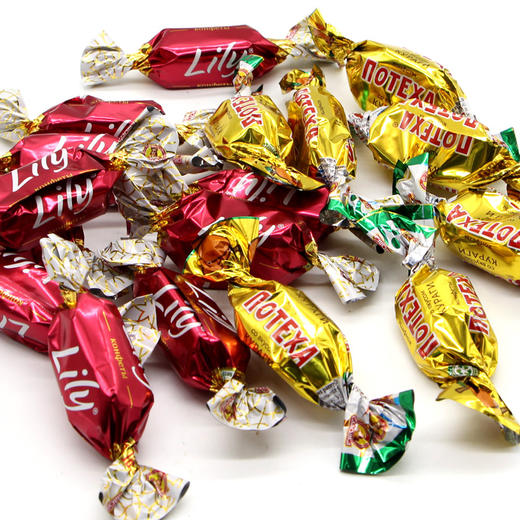 【中欧班列精选】俄罗斯进口 斯拉夫牌红莉莉巧克力注心糖 巧克力果酱夹心糖500g 商品图2