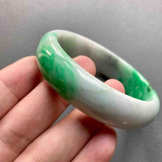 糯种阳绿辣色翡翠手镯56 商品图10