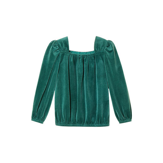 【断码清仓】littletime女童方领衬衫打底衫秋冬长袖新款春秋法式儿童上衣 商品图4