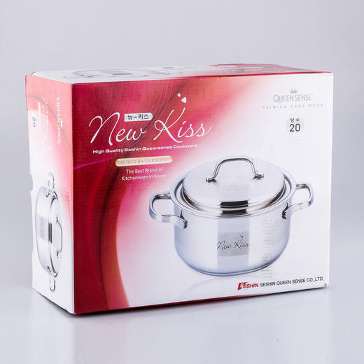韩国原产QUEEN SENSE不锈钢锅汤锅煮锅NEWKISS系列20CM 商品图3