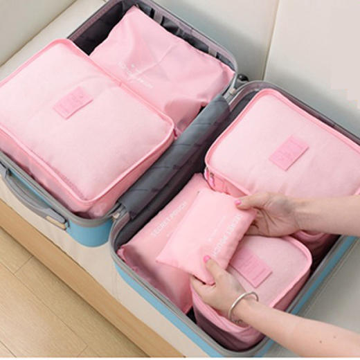 传枫 旅行收纳六件套旅游衣物整理袋 拉杆箱衣服整理收纳包（颜色随机发出）CF-006 商品图2