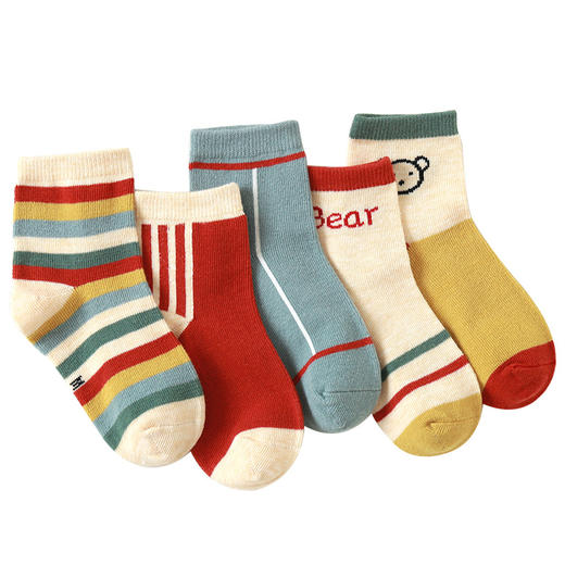 【5双装 精选优质棉 柔软舒适 童趣满满】A类新款秋冬儿童袜子卡通男女童中筒袜可爱学生运动棉袜 商品图10