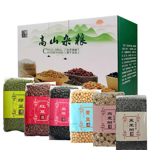 【恩施】大野印象 豆类组合 2kg（红豆350g、黑豆300g、黄豆300g、绿豆350g、红豆薏米燕麦粥350g、黑豆芝麻黑米粥350g） 商品图3