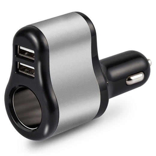 传枫 多功能车载充电器双USB单孔车充点烟器手机充电器（颜色随机发货）CF-9008 商品图1