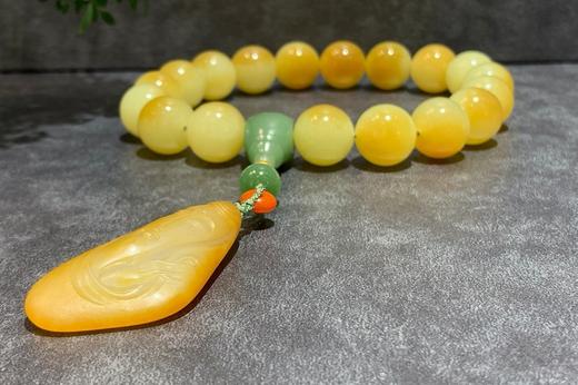 【御珠宫坊·传藏系列】新疆糖黄玉手持珠 商品图4