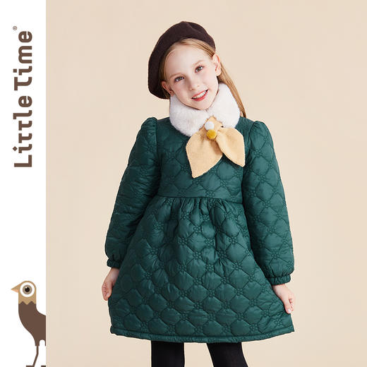 littletime女童棉服秋冬装2021新款宝宝韩版加厚棉衣儿童棉袄外套 商品图1