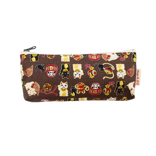 HUJI祤集笔袋风の花招财猫猫 商品图0