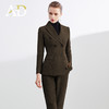 AD复古棕色西装套装女秋冬高级感女总裁正装高端经理白领职业装 商品缩略图3