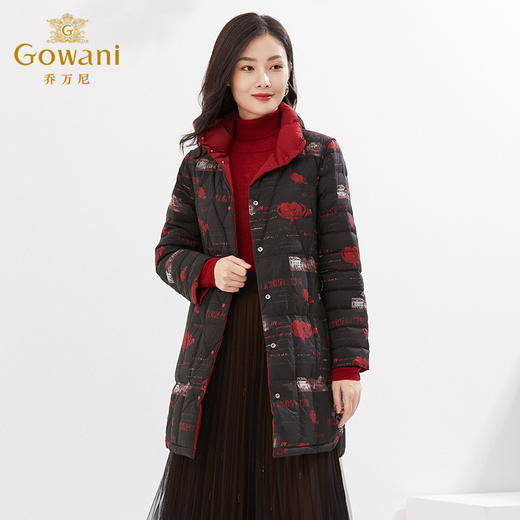 乔万尼新款羽绒服白鸭绒复古高级设计感保暖双面穿EI4T607 商品图1