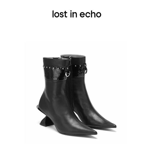 lost in echo x VIVIANO 设计师原创秋冬尖头中跟收口靴 商品图0