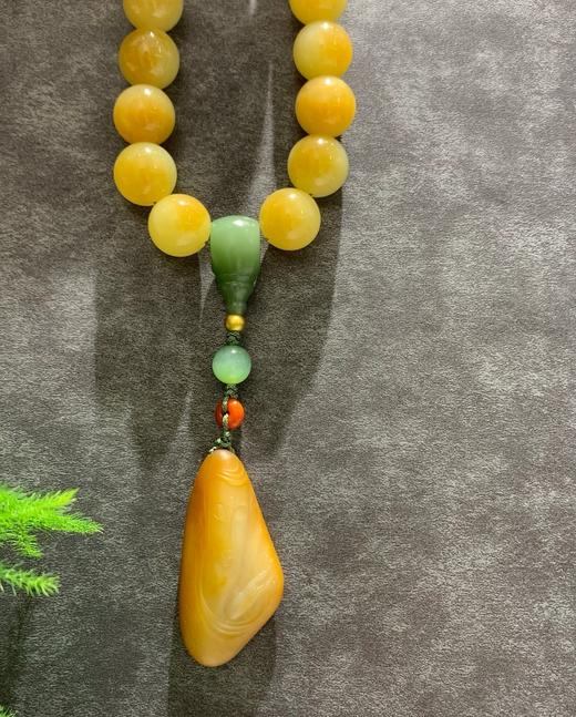 【御珠宫坊·传藏系列】新疆糖黄玉手持珠 商品图0