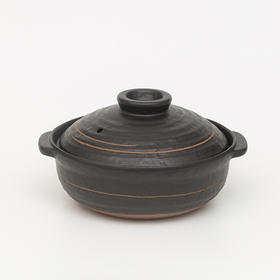 日本原产sajitoki佐治陶器万古烧墨绘陶土锅砂锅炖锅汤锅煮锅