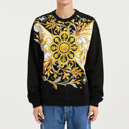 VERSACE 范思哲  男士Barocco Acanthus印花卫衣A87477 A231242 商品图0
