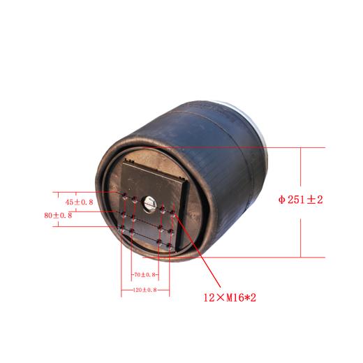帕瑞德1R14-748空气弹簧替换康迪泰克Continental881气囊 BPW36气囊1V8966气囊 马牌空悬气囊 商品图1