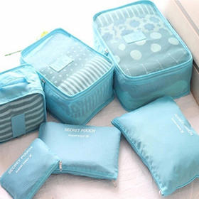 传枫 旅行收纳六件套旅游衣物整理袋 拉杆箱衣服整理收纳包（颜色随机发出）CF-006