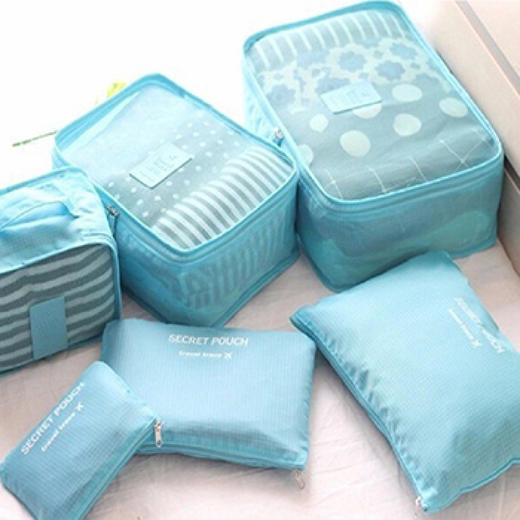 传枫 旅行收纳六件套旅游衣物整理袋 拉杆箱衣服整理收纳包（颜色随机发出）CF-006 商品图0