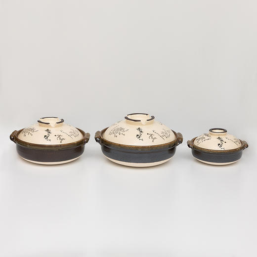 日本原产sajitoki佐治陶器万古烧鸟兽绘陶土锅砂锅炖锅汤锅 商品图3