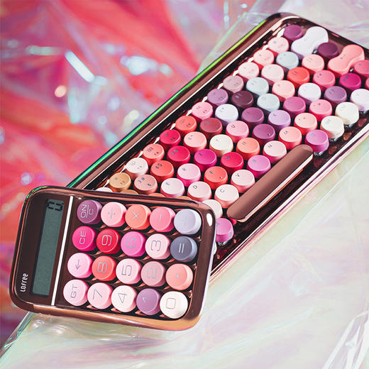 洛斐LOFREE无线蓝牙机械键盘复古键盘苹果Mac电脑办公笔记本iPad手机女生键盘口红键鼠套装洛菲 商品图3