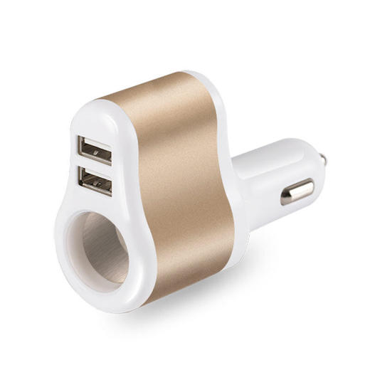 传枫 多功能车载充电器双USB单孔车充点烟器手机充电器（颜色随机发货）CF-9008 商品图0