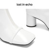 lost in echo 原创设计师窄筒拉链方圆头膝下靴 商品缩略图2