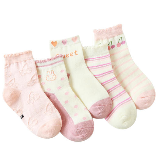 【5双装 精选优质棉 柔软舒适 童趣满满】A类新款秋冬儿童袜子卡通男女童中筒袜可爱学生运动棉袜 商品图9