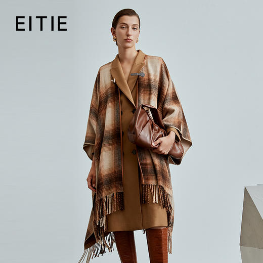 EITIE爱特爱冬季新款复古时髦个性斗篷显瘦大衣外套6814509 商品图0