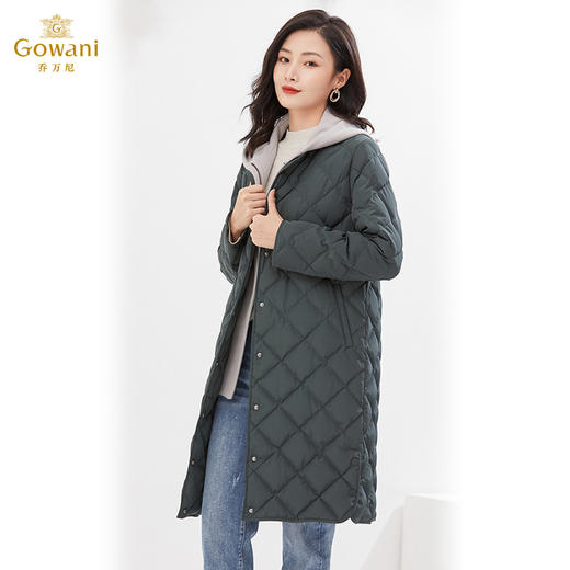 乔万尼新品羽绒服白鸭绒拼色设计减龄轻款EI4T616 商品图3